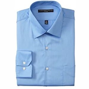 Geoffrey Beene Men’s Shirt sz 17-36/37 Sateen Blue NEW #Z904